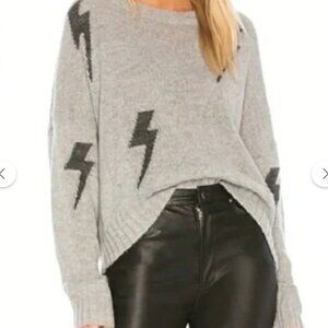 RAILS Perci Lightning Bolt Sweater, Heather Grey (Medium)